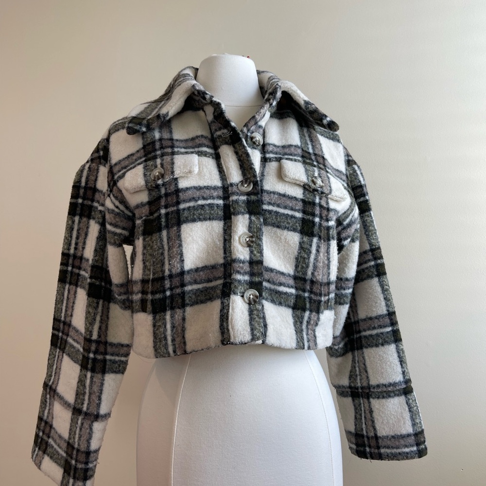 Plaid Cropped Jacket